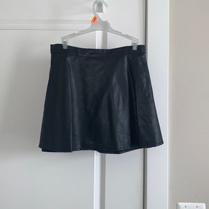 Faux leather skater skirt size L